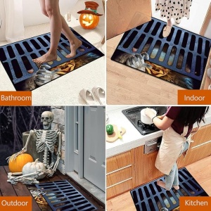 Covoras de intrare pentru Halloween Sizzlepop, poliester, multicolor, 60 x 40 cm - Img 3