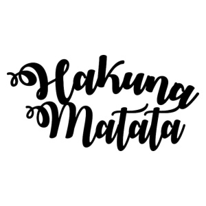 Decor de perete Hakuna Matata Re-Bloom, metal, negru, 70 x 45 cm - Img 1