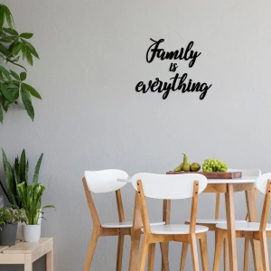 Decor de perete Re-Bloom, Family is everything, MDF, negru - Img 3