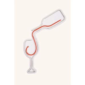 Decor de perete Re-Bloom, LED, plastic, alb/rosu, 35 x 45 x 3 cm