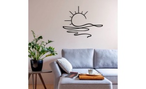 Decor de perete Re-Bloom, metal, negru, 55 x 44 cm - Img 3