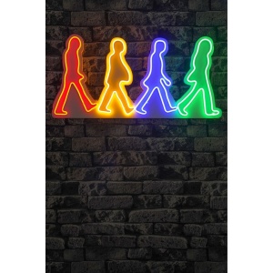 Decor de perete Re-Bloom, model oameni, LED, acril, multicolor, 35 x 72 x 2 cm - Img 2