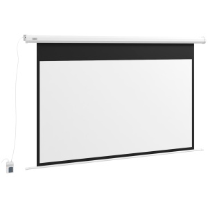 Ecran proiectie 4K HD Re-Bloom, plastic/metal, alb, 215 x 8 x 140 cm, Resigilat, Grad A