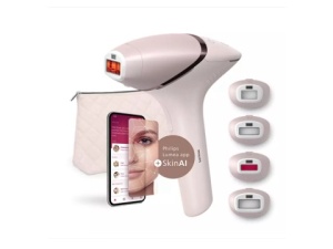 Epilator Philips Lumea IPL Seria 9900 BRI976/00, 450000 IPL, Roz, Resigilat, Grad A