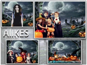 Fundal foto pentru Halloween Aiikes, vinil, multicolor, 240 x 180 cm - Img 4