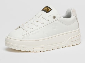 G-STAR, Pantofi sport flatform din piele ecologica cu garnitura din piele intoarsa Lhana, Alb, 36, Resigilat, Grad A