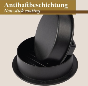 GOURMEO presa burger 3in1, chiftele mari Ø10.3cm/230g + mici Ø7.3cm/120g + umplute, placa baza detasabila, antiaderenta, 50 coli hartie incluse, negru - Verificat A · Re-Bloom - Img 4