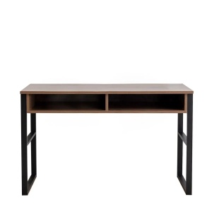 Hanah Home birou de studiu cu depozitare, PAL melaminat, 120x60x75cm, Nuc - Verificat A · Re-Bloom