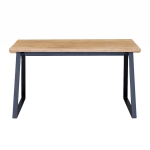 Kiwari Oka set masa + 4 scaune, MDF/metal, masa 110x70x75cm 16kg + scaune 44x45x82cm 3kg, capacitate masa 30kg/scaun 100kg, stejar natural/negru - Verificat A · Re-Bloom - Img 6