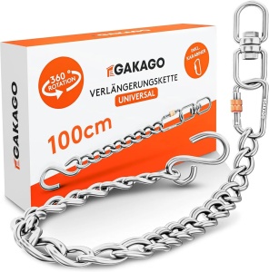 Lant pentru fotoliul suspendat Gakago, otel, argintiu, 100 cm
