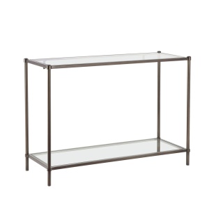 Masa tip consola Guido Maria Kretschmer Home&Living, metal/sticla, maro/transparent, 41 x 110 x 78,6 cm - Img 1
