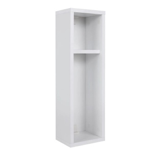 Noptiera dormitor suspendata 20x65x15 cm, 2 rafturi, PAL melamina 100%, grosime 18mm, stil scandinav, alb - Verificat A · Re-Bloom - Img 3
