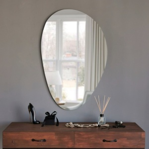 Oglinda decorativa Re-Bloom, MDF/sticla, alb, 76 x 50 cm - Img 5