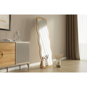 Oglinda decorativa Re-Bloom, MDF/sticla, natur, 50 x 160 x 2.2 cm
