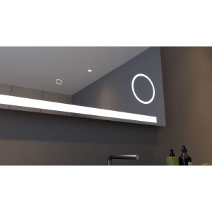 Oglinda pentru baie Cociani, LED, sticla/aluminiu, 60 x 120 cm - Img 4