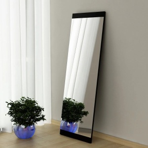 Oglinda perete verticala 40x120x2.2 cm, rama MDF 100%, acoperire ecologica Flotal-E, negru - Verificat A · Re-Bloom - Img 3