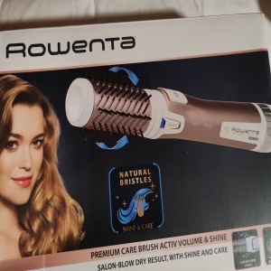 Perie rotativa Rowenta Brush Activ' Premium Care CF9540F0, 1000W, 2 trepte, 2 viteze, ionizare, 2 perii, Cashmere Keratin, invelis ceramic, Roz, Resigilat, Grad A - Img 3