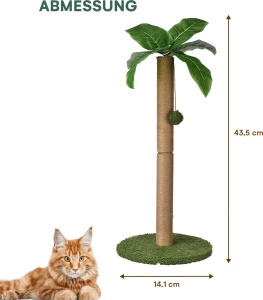 Pfotenolymp stalp de zgariat pentru pisici, 14.1x81 cm, maro/verde - Verificat A · Re-Bloom - Img 4