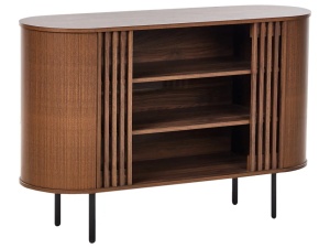 Produs Resigilat Bufet Re-Bloom Taroon, PAL/otel, 120x40x80 cm, maro inchis - Verificat A