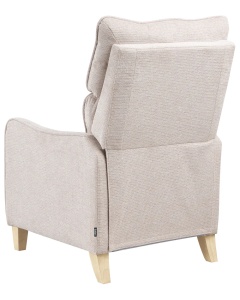 Produs Resigilat Fotoliu reclinabil cu suport picioare Re-Bloom Royston, textil/fier/lemn cauciuc, 69x88x109 cm, spuma, placaj, 150 kg, bej - Verificat A - Img 3