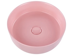 Produs Resigilat Lavoar pentru baie Re-Bloom Gudar, ceramica, 37x37x12 cm, scurgere 35mm, roz - Verificat A - Img 2