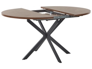 Produs Resigilat Masa extensibila Re-Bloom Friona, MDF/fier, 110-140x110x75 cm, 6 persoane, maro inchis/negru - Verificat A - Img 5