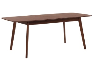 Produs Resigilat Masa extensibila Re-Bloom Madox, MDF/lemn cauciuc, 120-150x75x75 cm, 6 persoane, 30 kg, nuc inchis - Verificat A