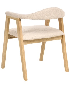 Produs Resigilat Set 2 scaune de masa Re-Bloom Oneco, lemn cauciuc/MDF/textil, 56x62x72 cm, 100 kg, natur/bej - Verificat A - Img 5