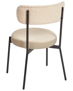 Produs Resigilat Set 2 scaune tapitate Re-Bloom Allison, textil/metal, 47x52x77 cm, 120 kg, bej deschis/negru - Verificat A - Img 3