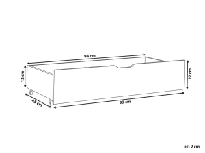 Produs Resigilat Set 2 sertare de depozitare pentru pat Re-Bloom Epaney, MDF, 99x45x22 cm, alb - Verificat A - Img 5