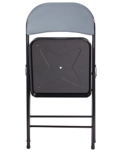 Produs Resigilat Set 4 scaune pliabile Re-Bloom Sparks, plasa/fier, 45x47x77 cm, sezut 36x37 cm, 150 kg, gri inchis/negru - Verificat A - Img 5