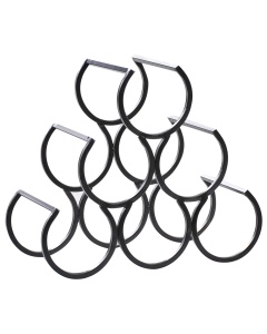 Produs Resigilat Suport pentru sticle de vin Re-Bloom Lurgan, metal, 28x13x26 cm, 6 sticle, negru - Verificat A