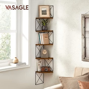 Raft de colt, Vasagle, LLS851B01, Maro Rustic, 20 x 20 x 127 cm, Resigilat, Grad A - Img 2