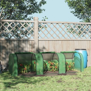 Sera de gradina tunel Re-Bloom, otel/PE 140g/m², 295x100x80 cm, usi rulante 115x73 cm, rezistenta vant nivel 4, verde - Verificat A · Re-Bloom - Img 2