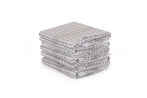 Set 10 prosoape de bucatarie, bumbac 100%, 45x65 cm, gri - Verificat A · Re-Bloom - Img 1
