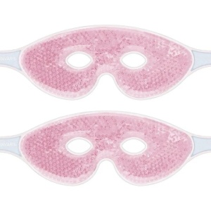 Set 2 Masti de fata si ochi cu gel rece sau caldut pentru reducerea umflaturilor si cearcanelor, ideal pentru relaxare, alinarea durerilor de cap si ingrijirea pielii, spa facial, roz, Navaris Active, Resigilat, Grad A