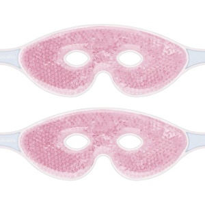 Set 2 Masți de față și ochi cu gel rece sau caldut pentru reducerea umflaturilor și cearcanelor, ideal pentru relaxare, alinarea durerilor de cap și grijirea pielii, spa facial, roz, Resigilat, Grad A - Img 4