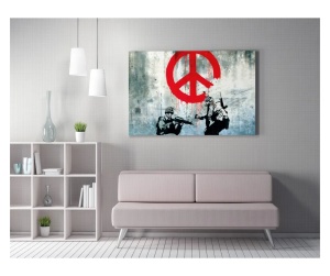 Set 2 tablouri decorative Re-Bloom, panza/lemn, multicolor, 50 x 70 cm - Img 2