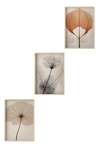 Set 3 tablouri decorative canvas, 3x50x70 cm, panza/lemn masiv, multicolor - Verificat A · Re-Bloom - Img 2