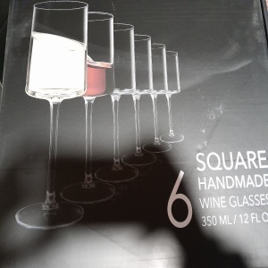 Set 6 pahare vin, model striat, 350 ml, sticla, transparent, Resigilat, Grad A - Img 6
