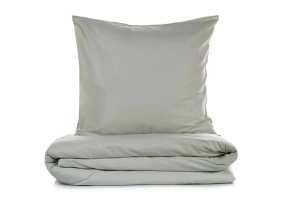 Set husa pilota + fata de perna, bumbac ranforce 100%, 155x220 cm + 80x80 cm, verde salvie - Verificat A · Re-Bloom - Img 1