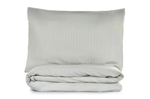 Set husa pilota + fata de perna, satin bumbac 100%, 135x200 cm + 80x80 cm, verde salvie - Verificat A · Re-Bloom - Img 3