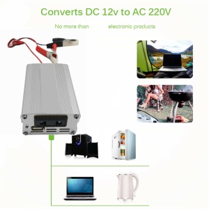 Set panou solar portabil, invertor, 2 porturi USB si controller de incarcare Whemyreat, metal/policarbonat, 220W, 30 A, 12/24 V - Img 3