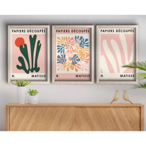 Set tablouri decorative Re-Bloom, 3 piese, MDF/lemn masiv, multicolor, - Img 4