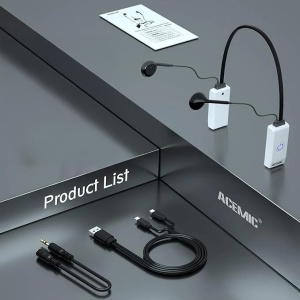 Sistem de monitorizare in-ear fără fir Acemic, plastic, alb - Img 2