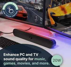 Soundbar, Atlas, Bluetooth, PC, Wireless, AUX, 20 W, negru - Img 4
