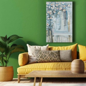 Tablou decorativ canvas model floral, 45x70 cm, panza/lemn, multicolor - Verificat A · Re-Bloom - Img 3