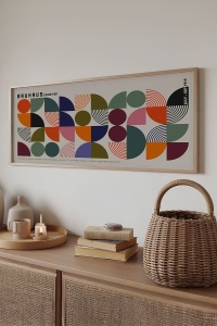 Tablou decorativ MDF/lemn masiv, 33x70 cm, MDF 2.7mm, cadru lemn masiv 2 cm, imprimare digitala, multicolor - Verificat A · Re-Bloom - Img 3
