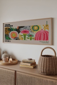 Tablou decorativ Re-Bloom, lemn masiv/MDF, multicolor, 50 x 120 cm - Img 2