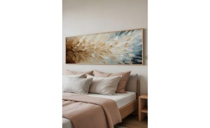 Tablou decorativ Re-Bloom, lemn masiv/MDF, multicolor, 50 x 120 cm - Img 4